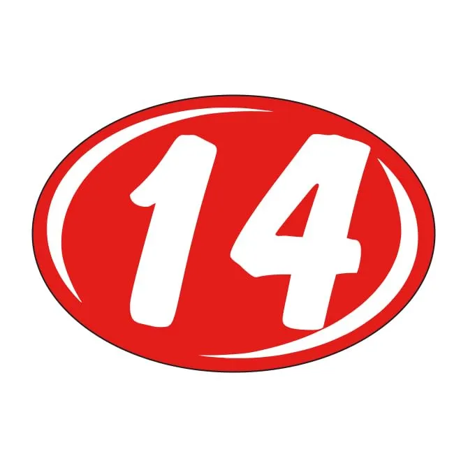 Window Stickers Vibrant White on Red - Durable, Weatherproof Vinyl with Easy On/Off Adhesive, Back Slit for Effortless Installation, Includes Smaller Rounds Year Stickers