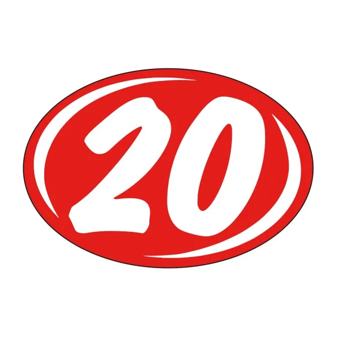 Window Stickers Vibrant White on Red - Durable, Weatherproof Vinyl with Easy On/Off Adhesive, Back Slit for Effortless Installation, Includes Smaller Rounds Year Stickers