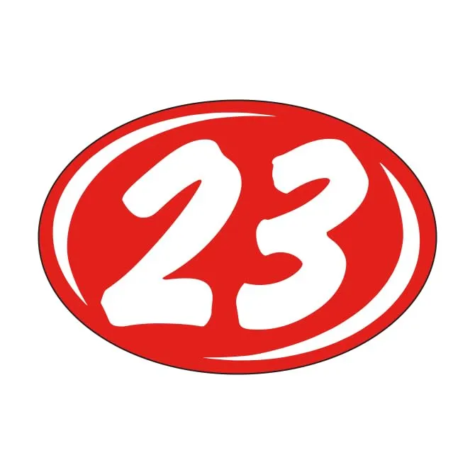 Window Stickers Vibrant White on Red - Durable, Weatherproof Vinyl with Easy On/Off Adhesive, Back Slit for Effortless Installation, Includes Smaller Rounds Year Stickers