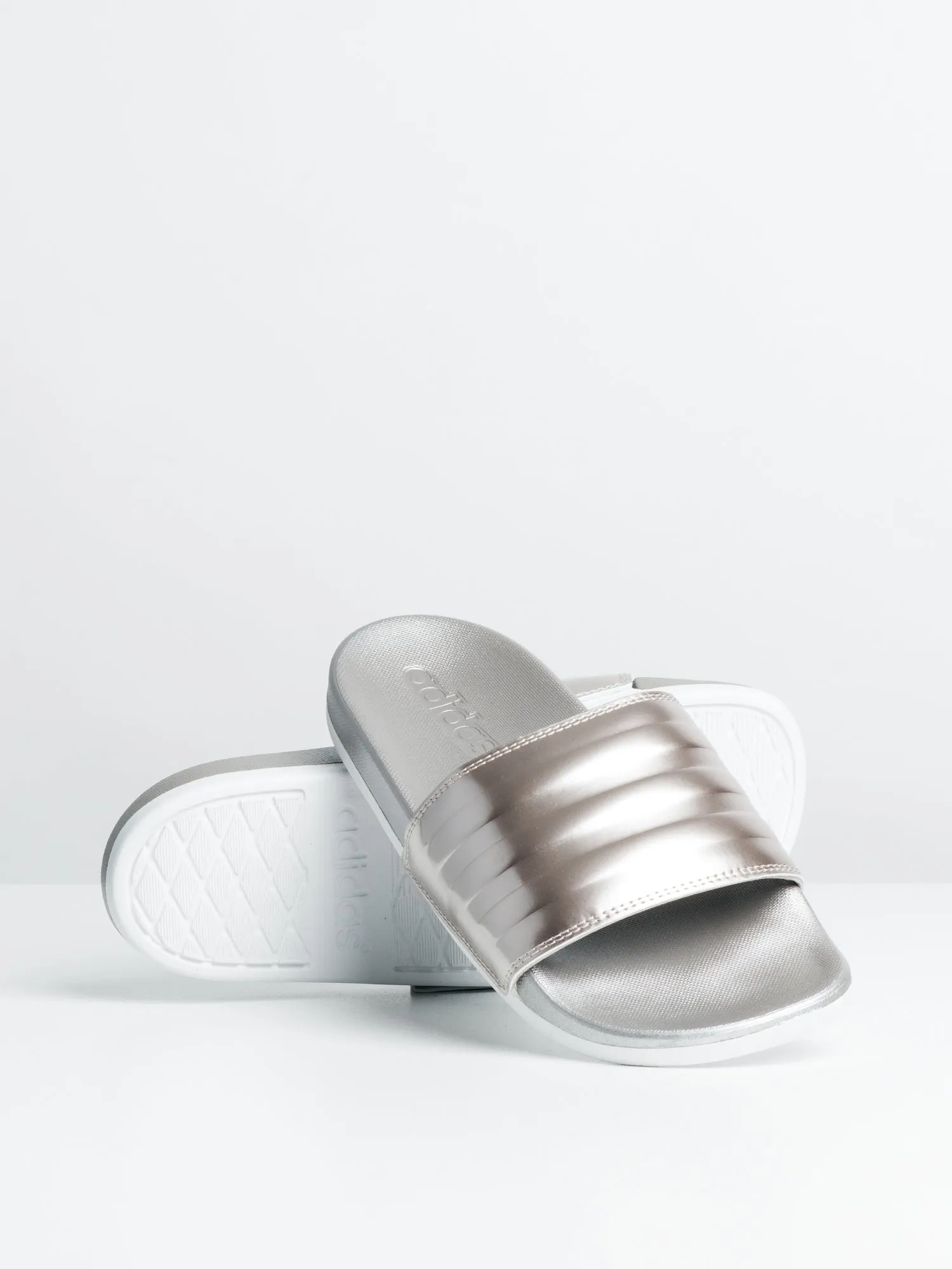 WOMENS ADIDAS ADILETTE COMFORT SLIDES - CHAMPAGNE - CLEARANCE