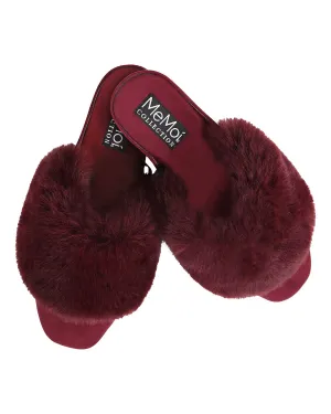 Women's The Iris Wedge Plush Faux-Fur Plush Slippers